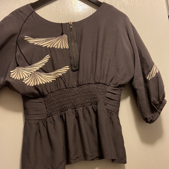 Anthropologie Floreat embroidered deco kimono blouse - Picture 5 of 7